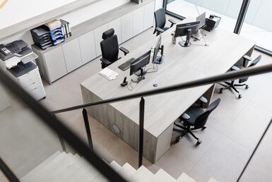 Kantoor ergonomische bureaustoelen bovenaanzicht