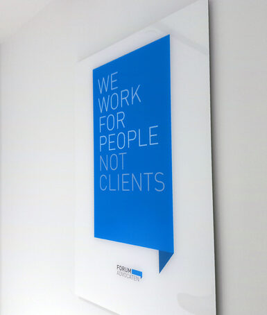 We work for people not clients